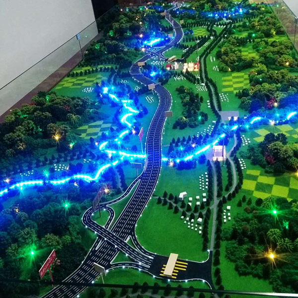 高速公路地形沙盘模型制作案例